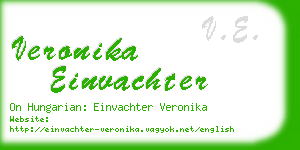 veronika einvachter business card